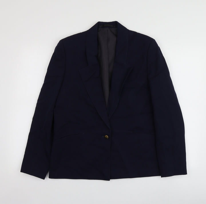 Andre Grau Womens Blue Jacket Size 12