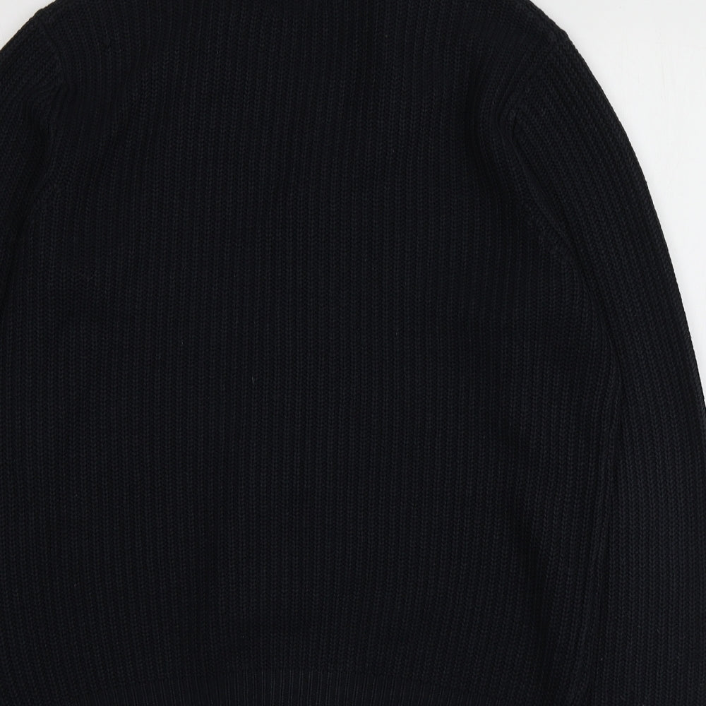 George Mens Blue V-Neck  Acrylic Cardigan Jumper Size M
