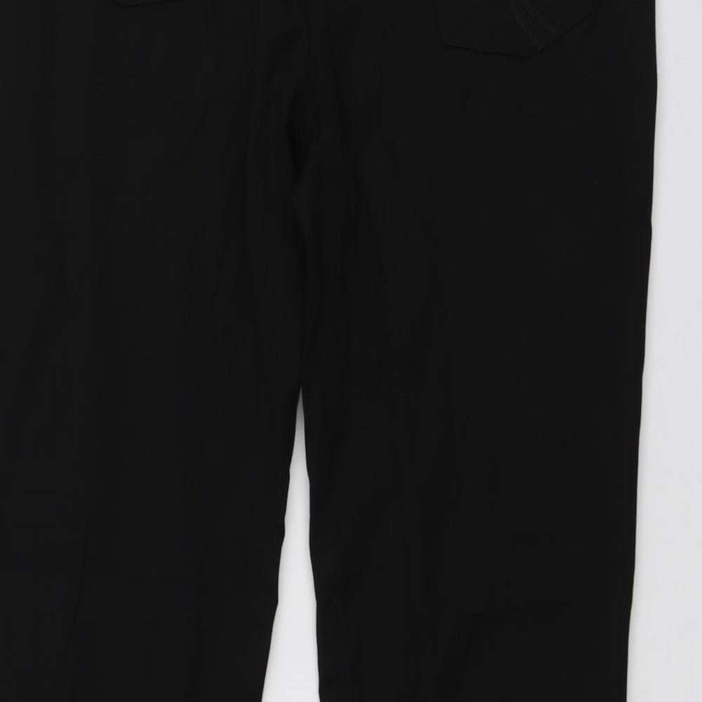 Per Una Womens Black  Polyester Trousers  Size 14 L30 in Regular