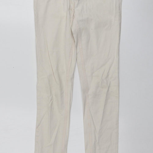 NEXT Girls Pink  Cotton Skinny Jeans Size 12 Years L26 in Regular