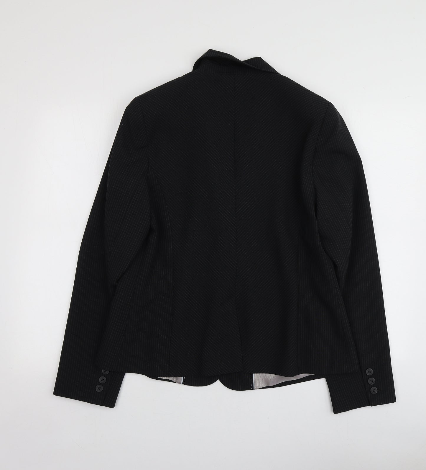 F&F Womens Black Striped  Jacket  Size 16