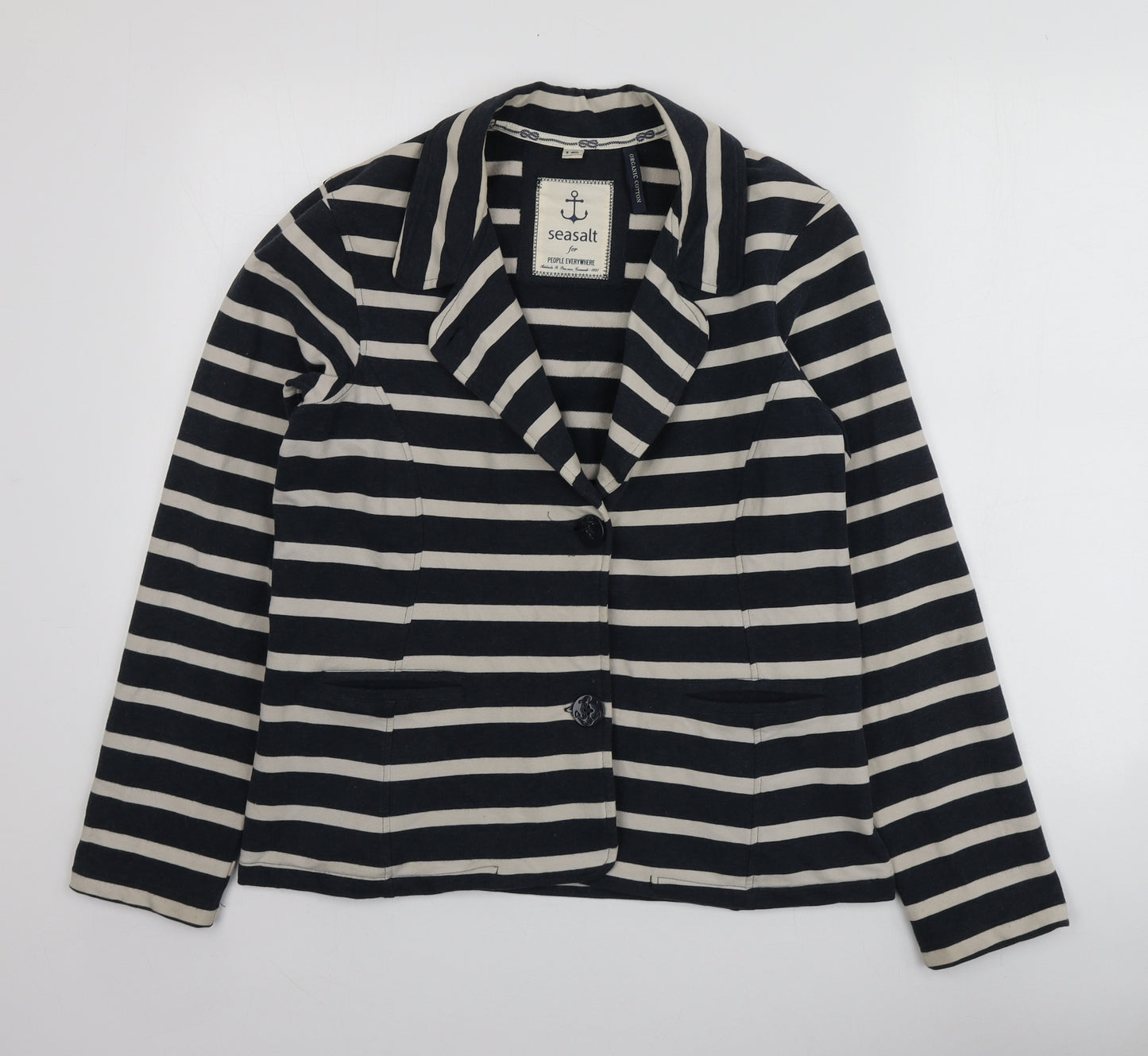 Seasalt Womens Blue Striped  Jacket  Size 12