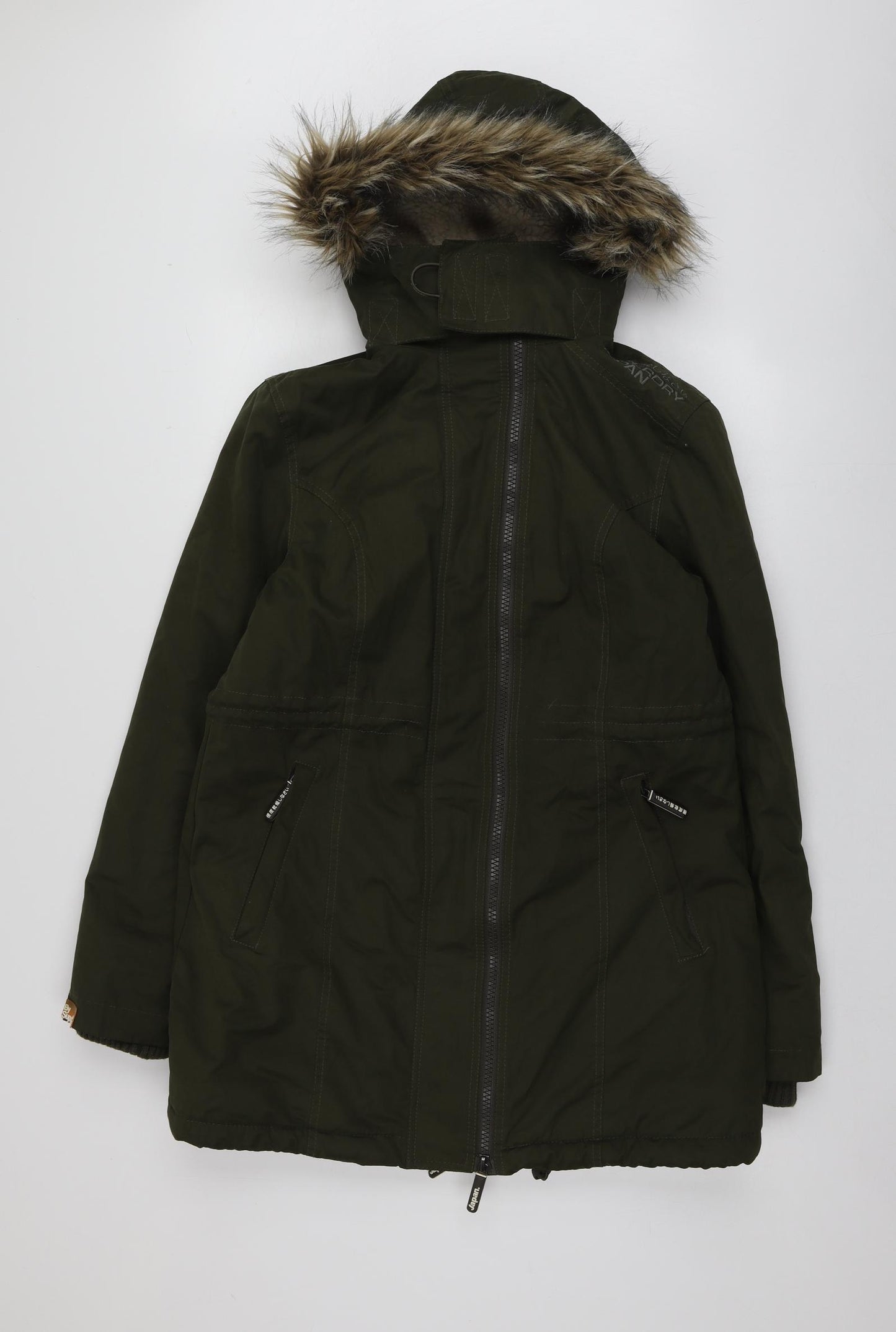Superdry Womens Green   Parka Jacket Size XL