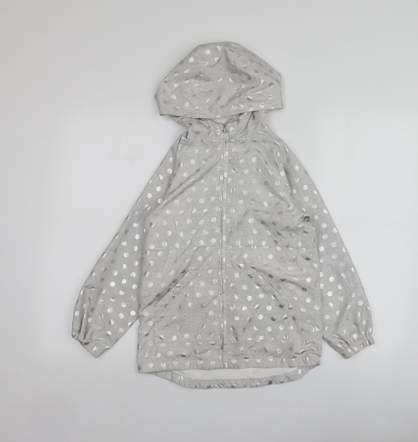 Nutmeg Girls Grey Polka Dot  Jacket  Size 8-9 Years