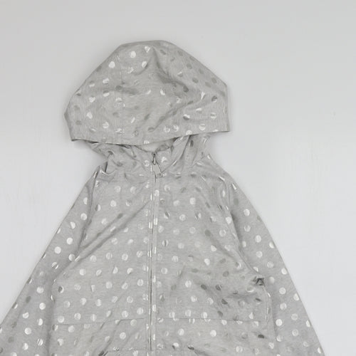 Nutmeg Girls Grey Polka Dot  Jacket  Size 8-9 Years