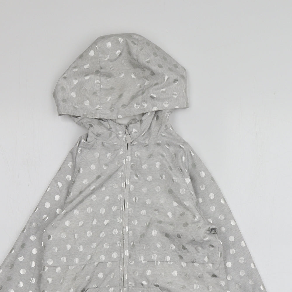 Nutmeg Girls Grey Polka Dot  Jacket  Size 8-9 Years