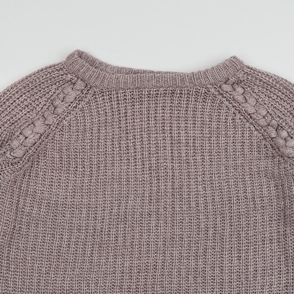 Atmosphere Womens Pink Round Neck  Acrylic Pullover Jumper Size 14