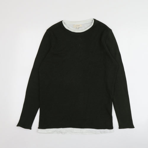River Island Womens Green  Acrylic Basic T-Shirt Size S Round Neck