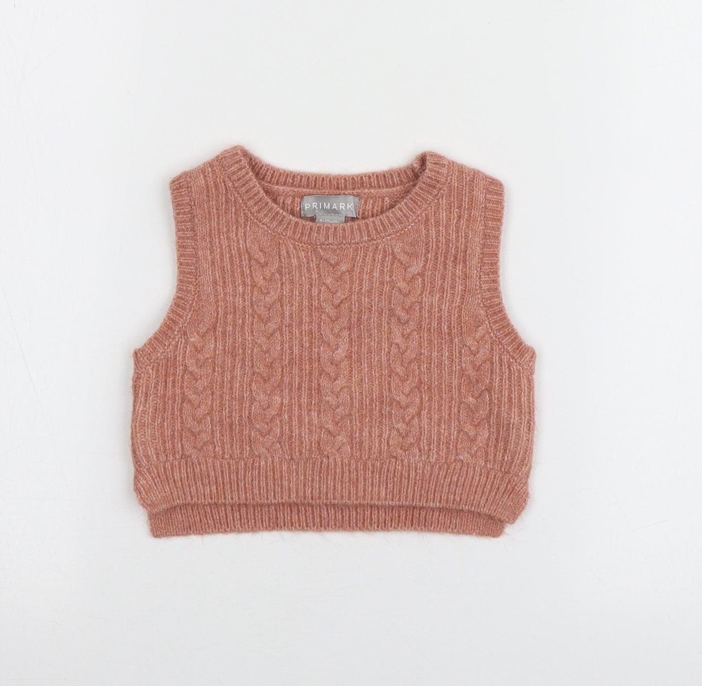 Primark Girls Pink  Polyester Vest Jumper Size 9-12 Months