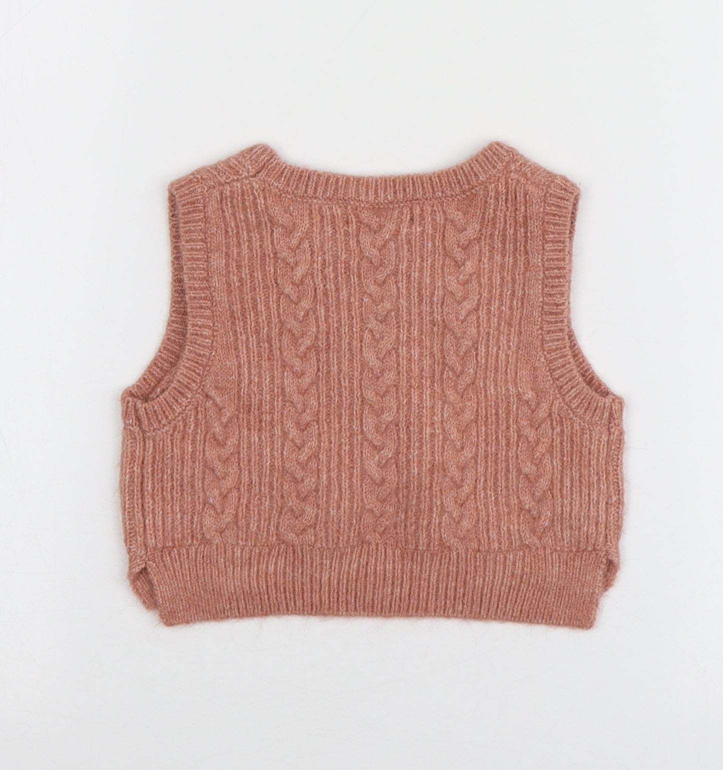 Primark Girls Pink  Polyester Vest Jumper Size 9-12 Months