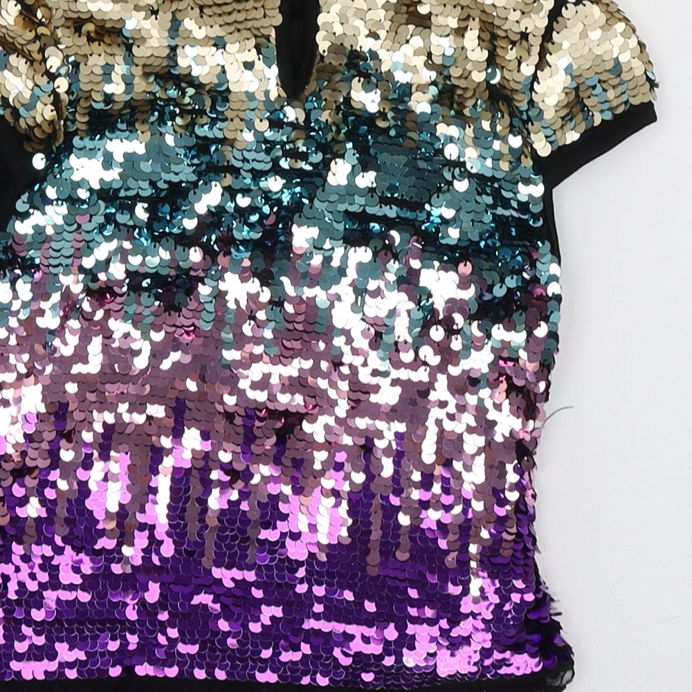 Primark Girls Multicoloured  Polyester Basic T-Shirt Size 4-5 Years Round Neck