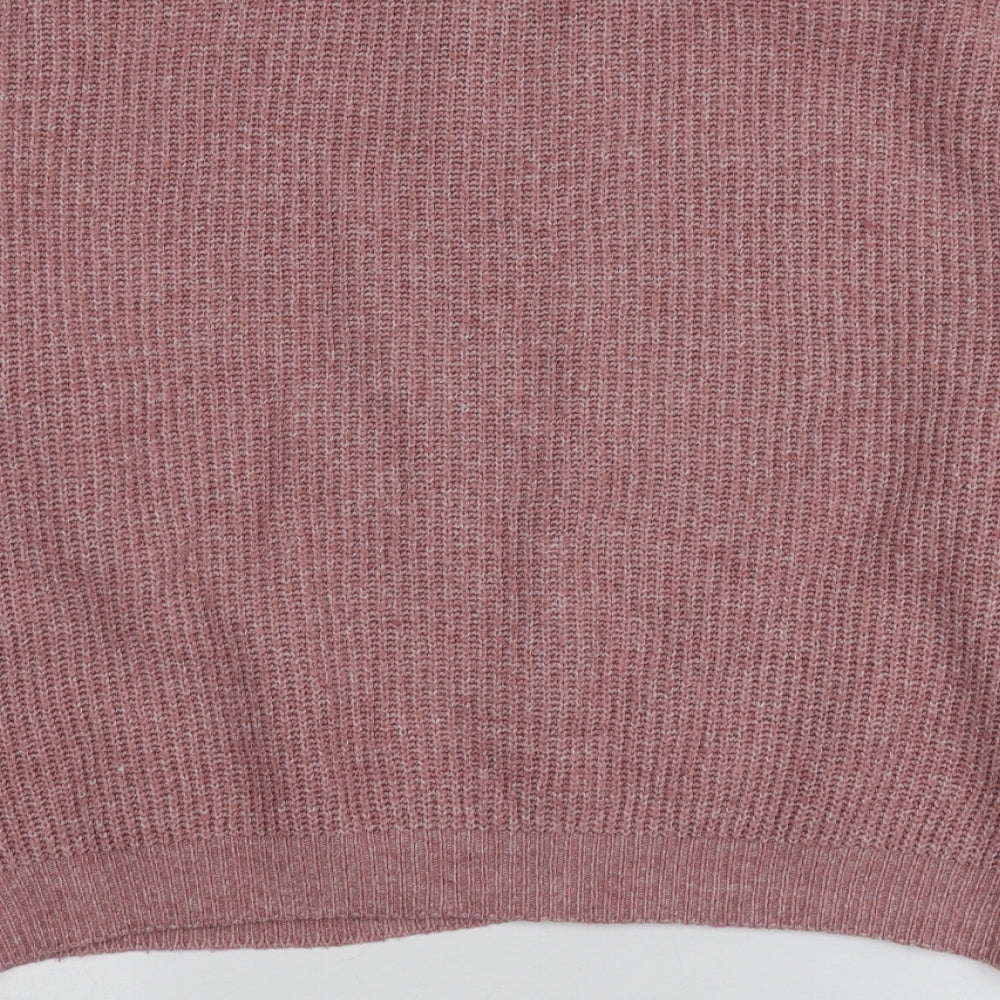 Primark Womens Pink Round Neck  Acrylic Pullover Jumper Size 12