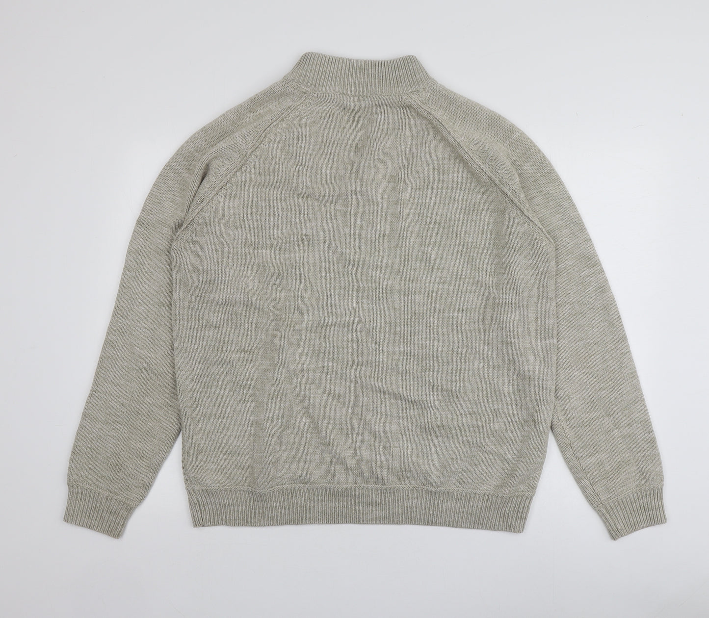 Easy Mens Beige V-Neck  Acrylic Pullover Jumper Size XL