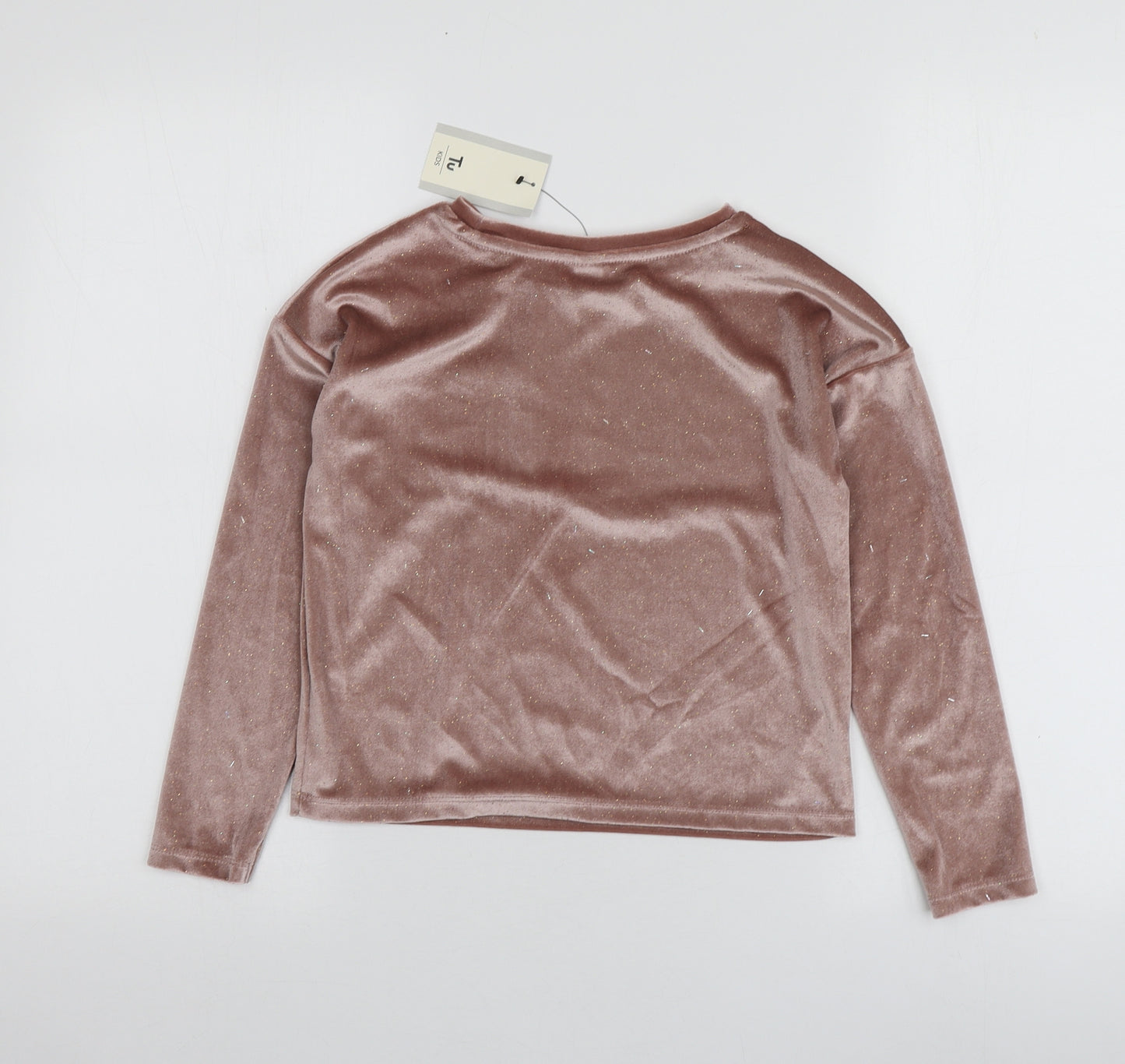 TU Girls Pink  Polyester Basic T-Shirt Size 8 Years Round Neck