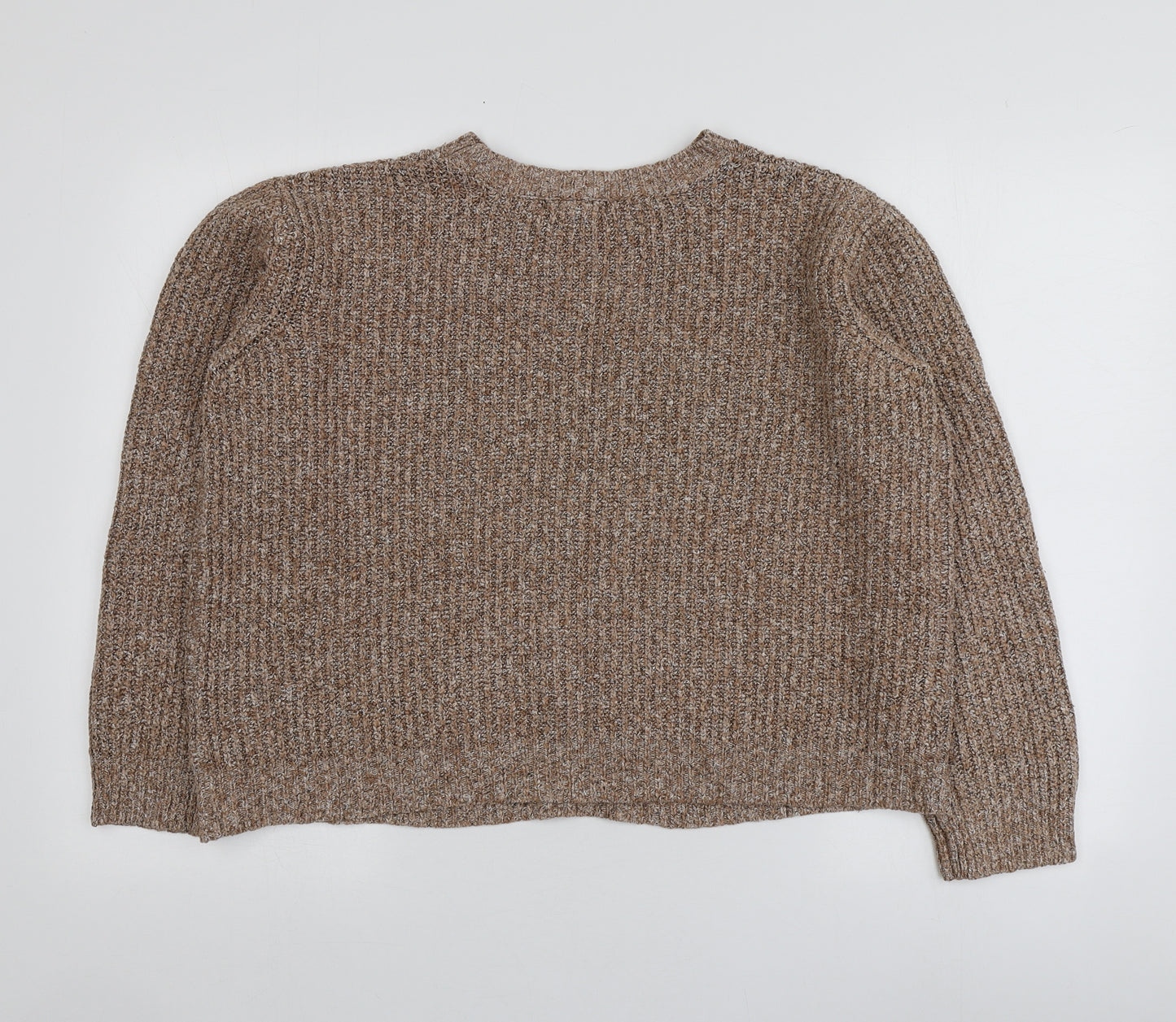 Primark Womens Pink Round Neck  Acrylic Pullover Jumper Size L