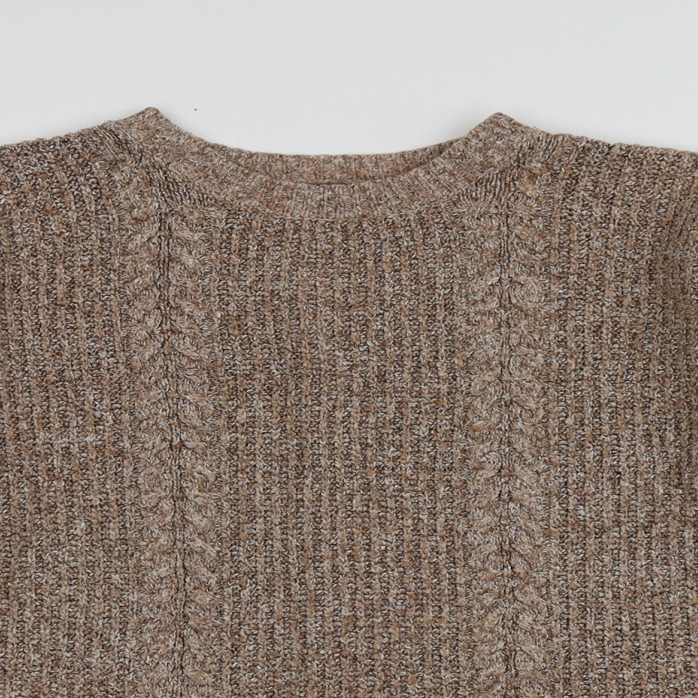 Primark Womens Pink Round Neck  Acrylic Pullover Jumper Size L