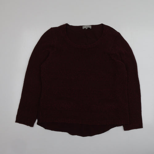Per Una Womens Purple Round Neck  Acrylic Pullover Jumper Size 16