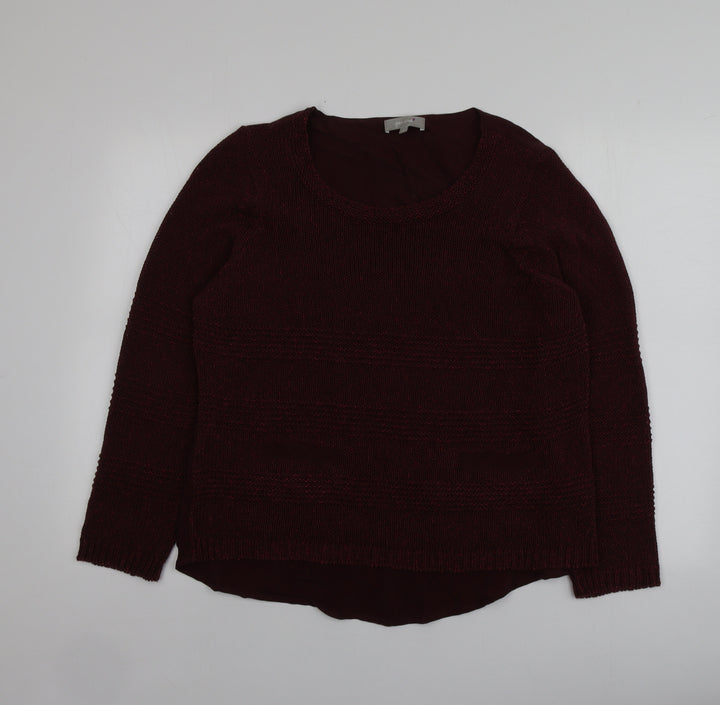 Per Una Womens Purple Round Neck Acrylic Pullover Jumper Size 16