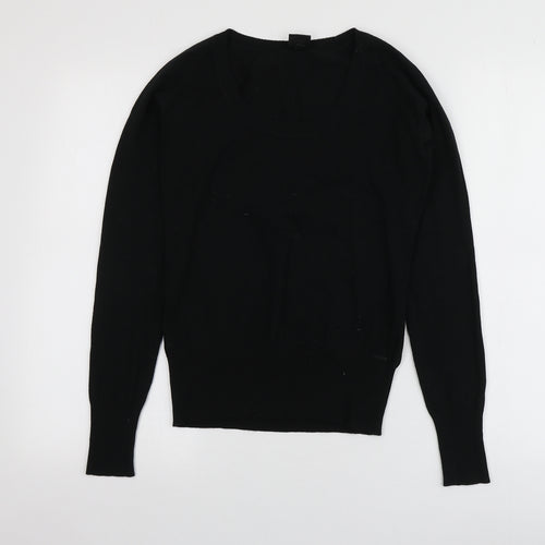 Piaza Italia Womens Black Round Neck  Acrylic Pullover Jumper Size M
