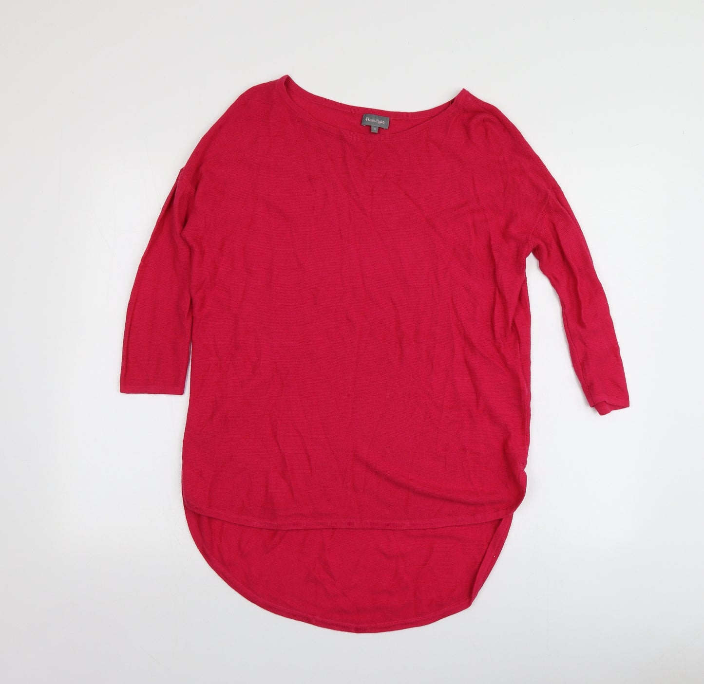 Phose Eight Womens Pink  Viscose Basic T-Shirt Size S Round Neck