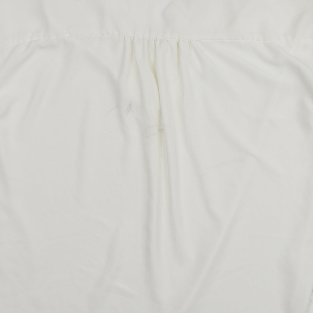 Papaya Womens Ivory  Polyester Basic Blouse Size 16 V-Neck