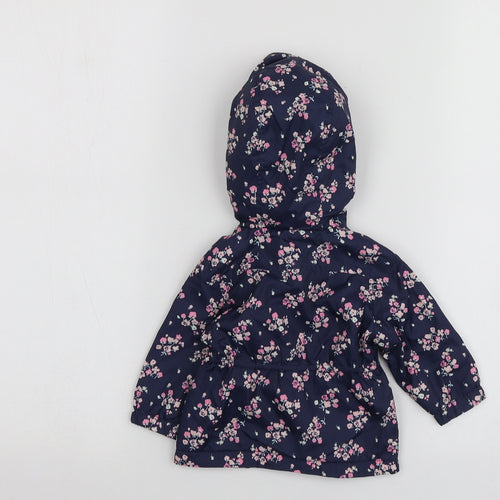 Earlydays Girls Blue Floral  Jacket  Size 0-3 Months