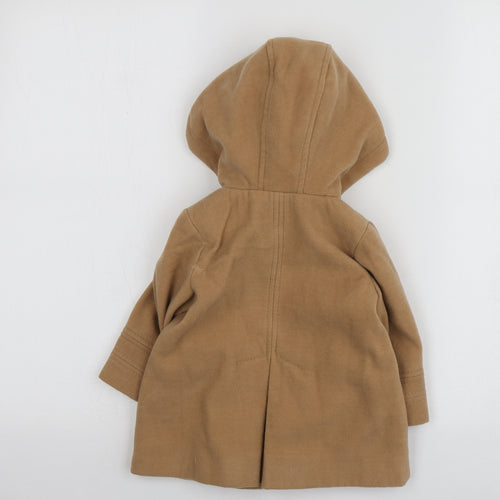NEXT Girls Beige   Overcoat Coat Size 9-12 Months