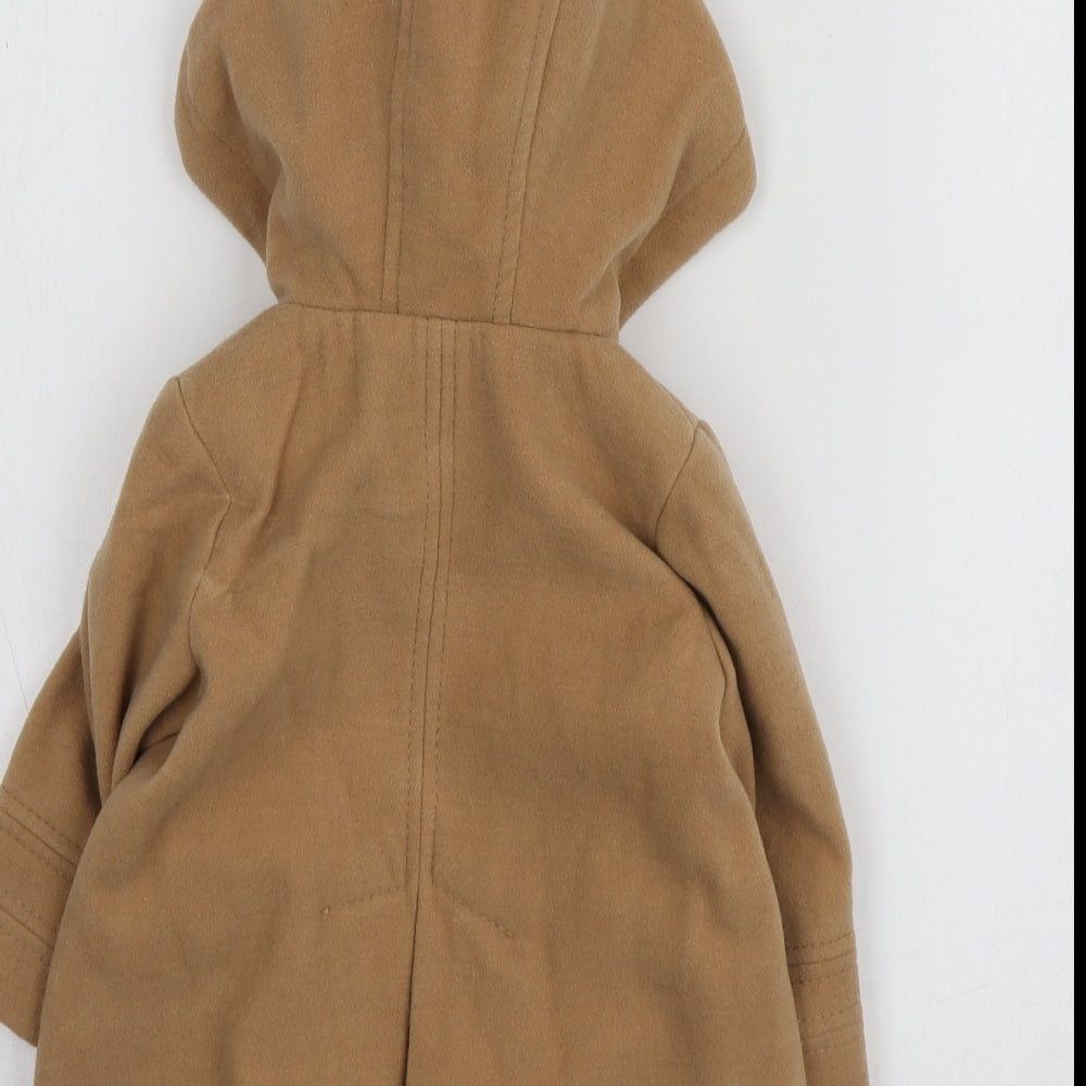 NEXT Girls Beige   Overcoat Coat Size 9-12 Months