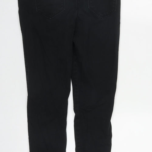 George Womens Black  Cotton Straight Jeans Size 10 L27 in Regular Zip