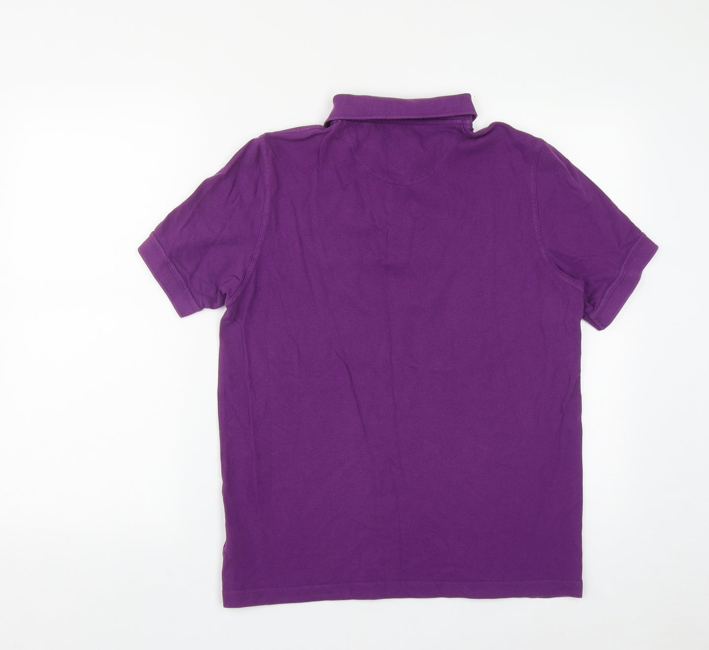 Barbour Mens Purple  Cotton  Polo Size L Collared Button