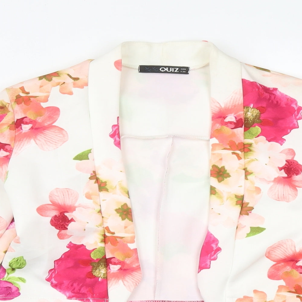 Quiz Womens Multicoloured Floral  Jacket  Size 6