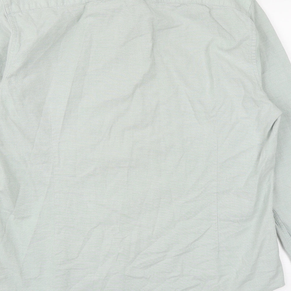 ASOS Mens Green  Cotton  Button-Up Size L Collared Button