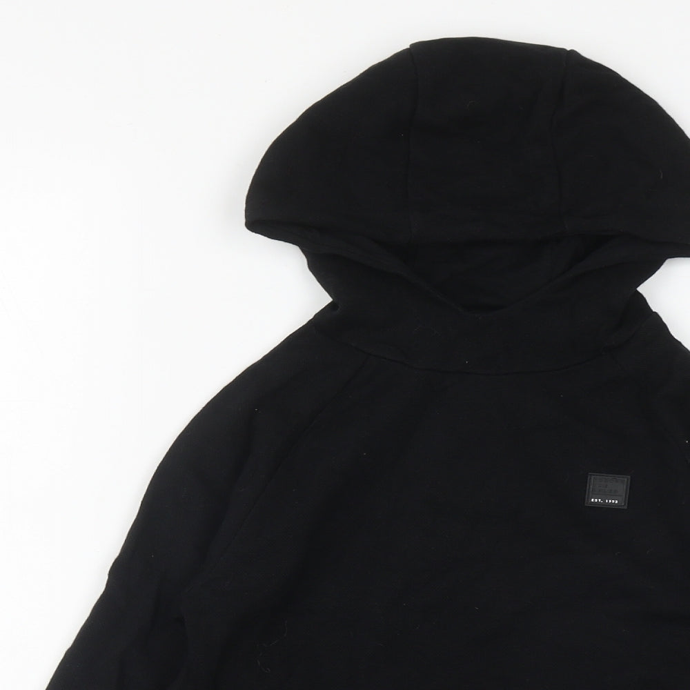 George Boys Black  Cotton Pullover Hoodie Size 7-8 Years