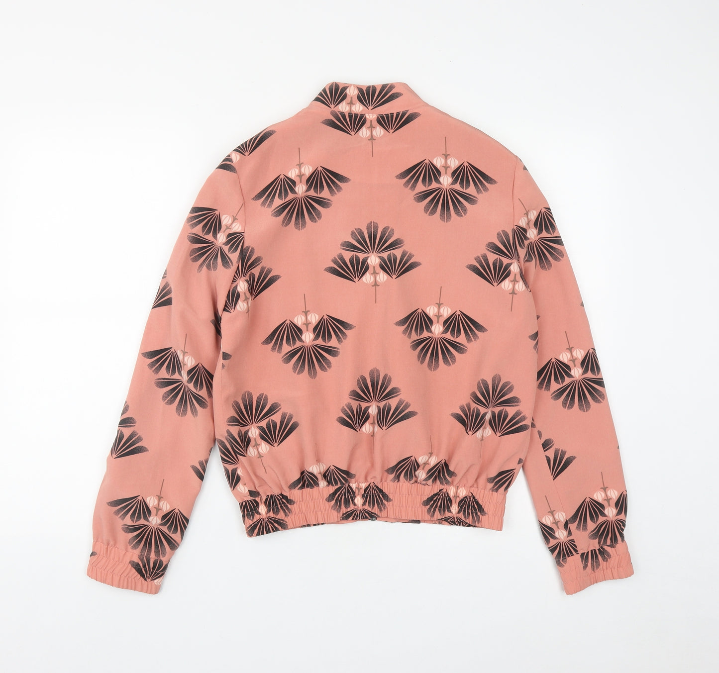 NEXT Womens Orange Geometric  Jacket  Size 6  Zip