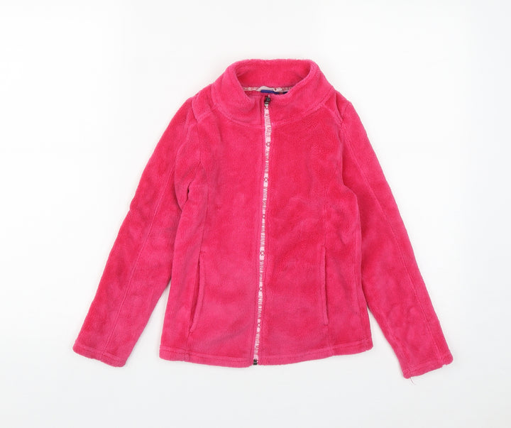 IUPILU Girls Pink Polyester Full Zip Sweatshirt Size 6 Years Zip