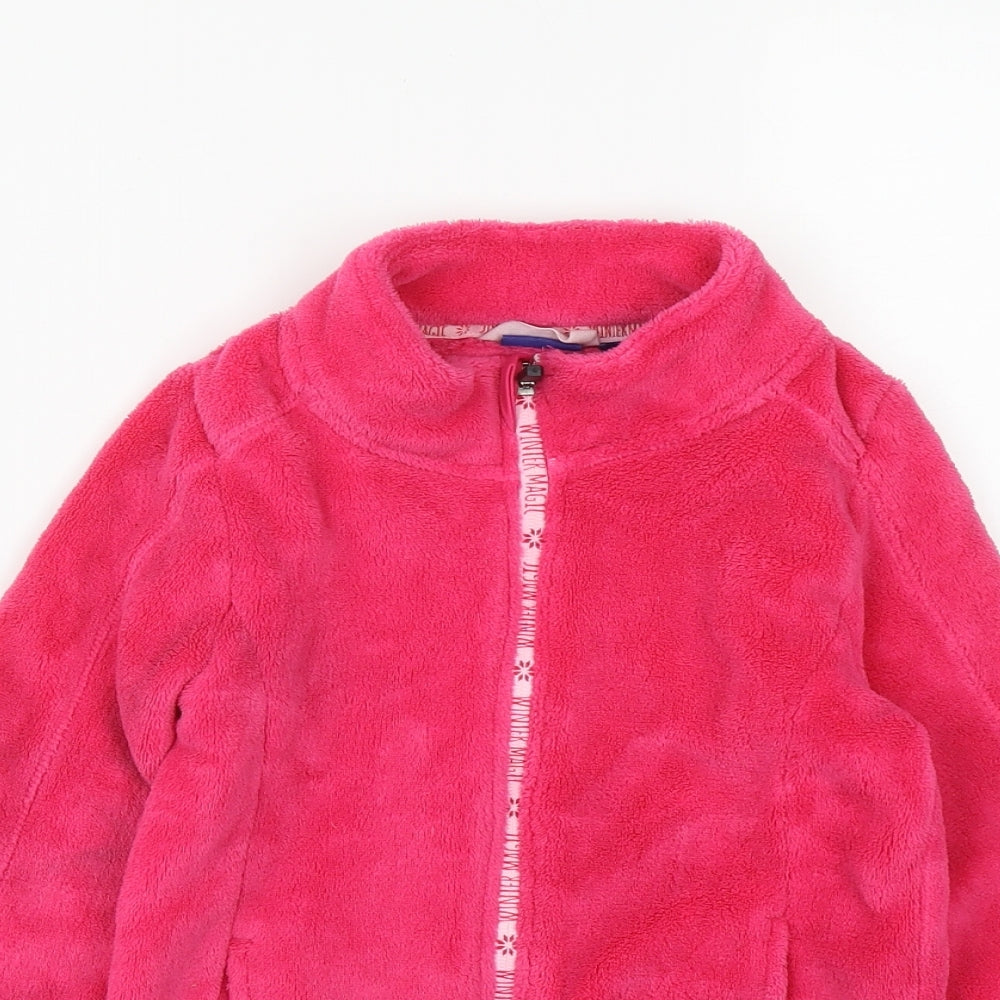 IUPILU Girls Pink  Polyester Full Zip Sweatshirt Size 6 Years  Zip