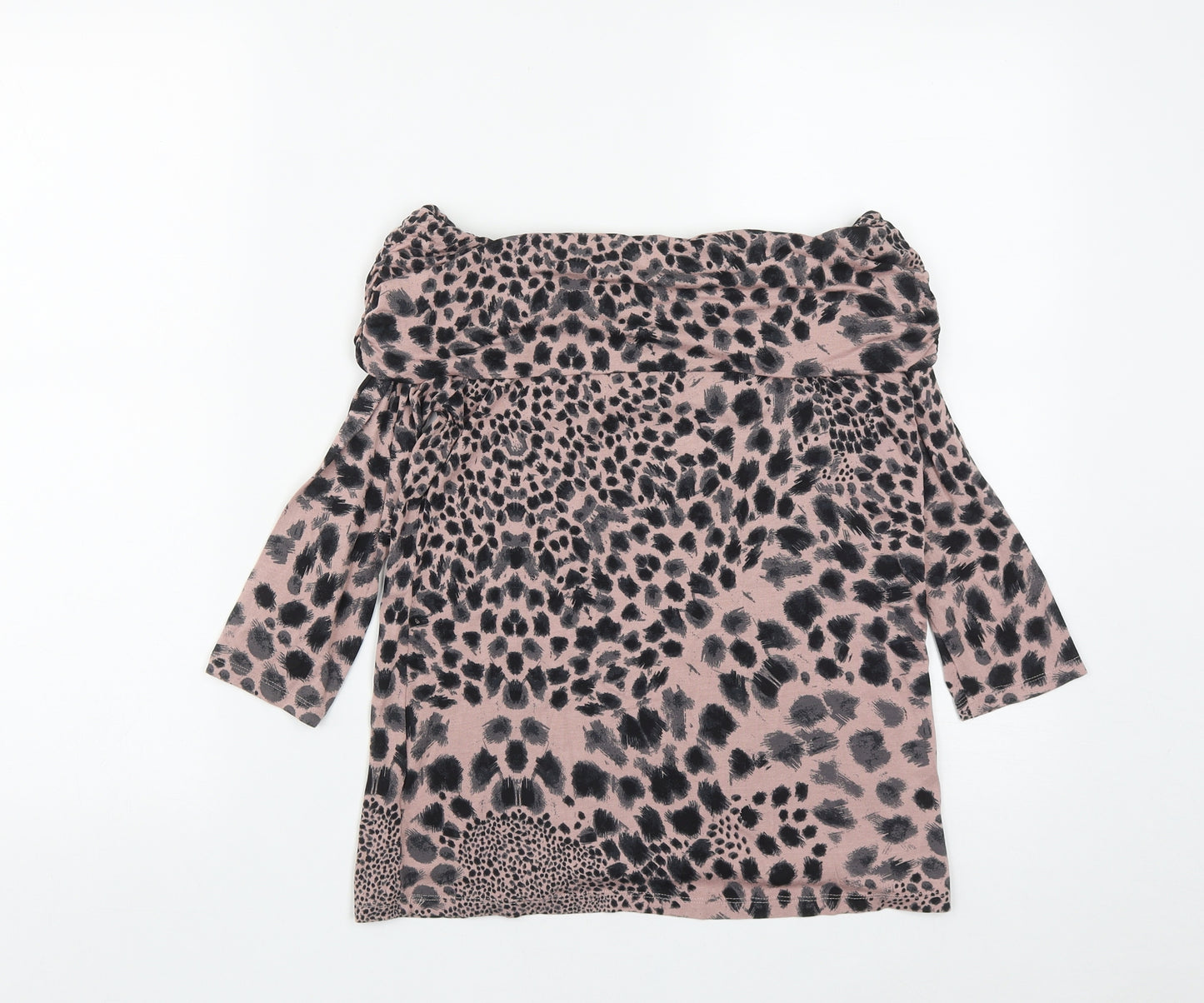 NEXT Womens Multicoloured Geometric Viscose Basic Blouse Size 6 Off the Shoulder