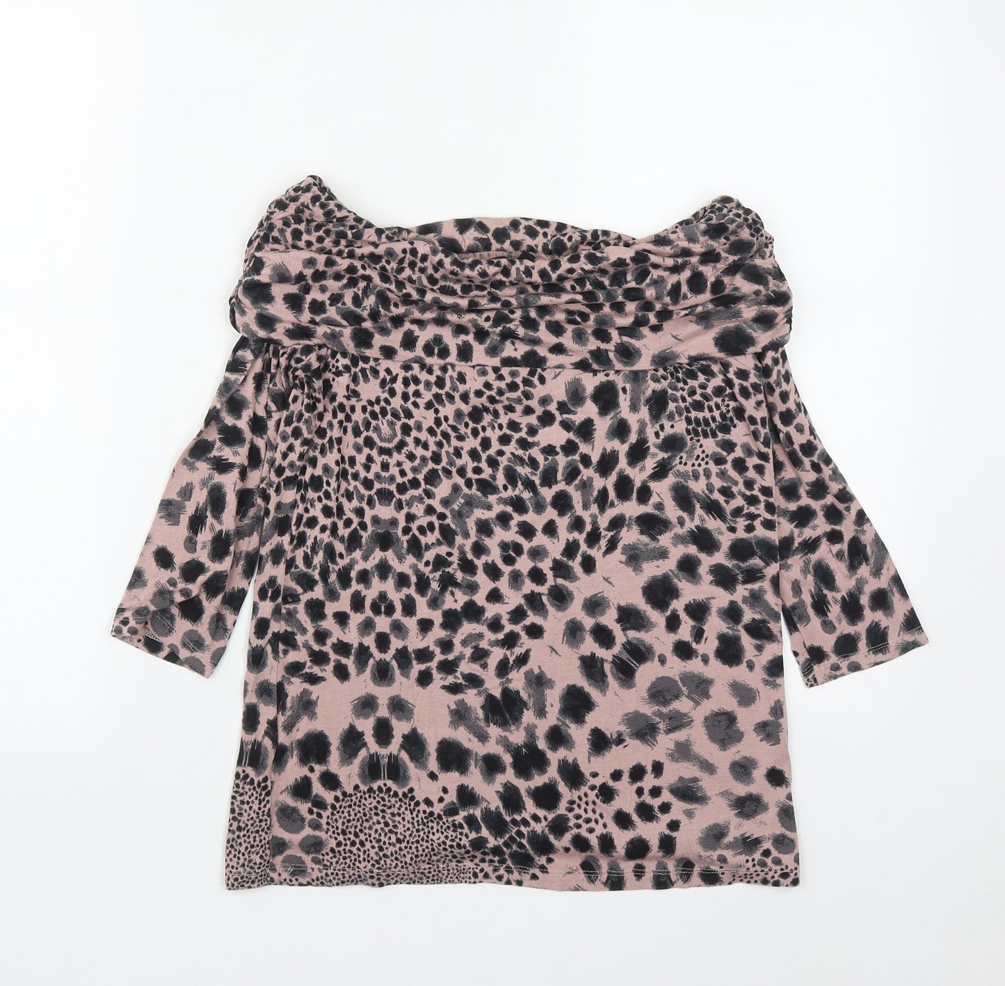 NEXT Womens Multicoloured Geometric Viscose Basic Blouse Size 6 Off the Shoulder