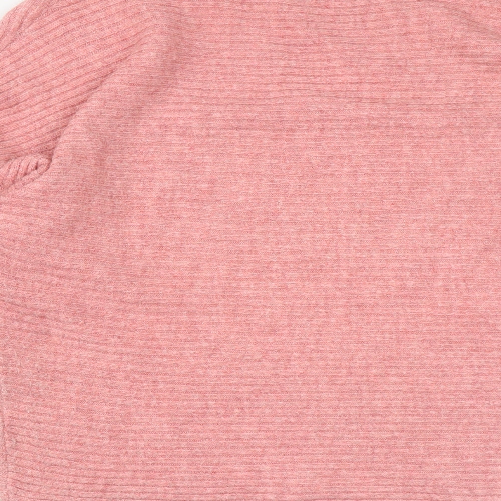 F&F Womens Pink Round Neck  Polyester Pullover Jumper Size S