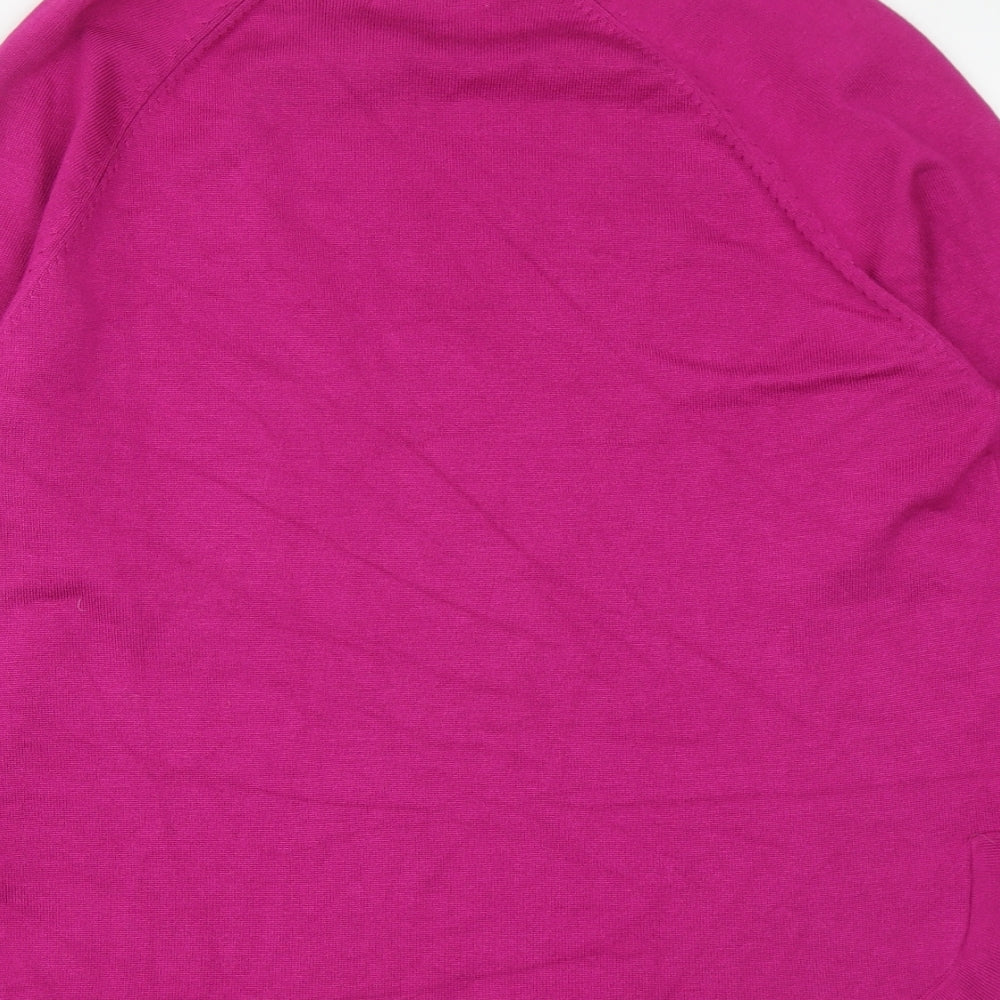 Dunnes Womens Purple Round Neck  Viscose Pullover Jumper Size M