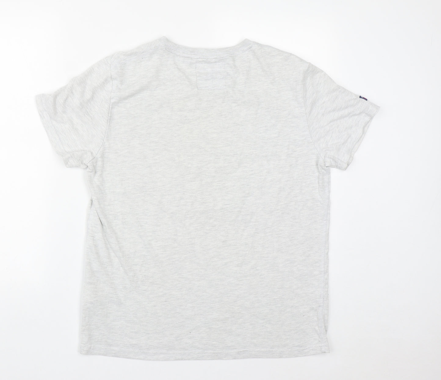 Superdry Mens Grey  Cotton  T-Shirt Size XL Round Neck