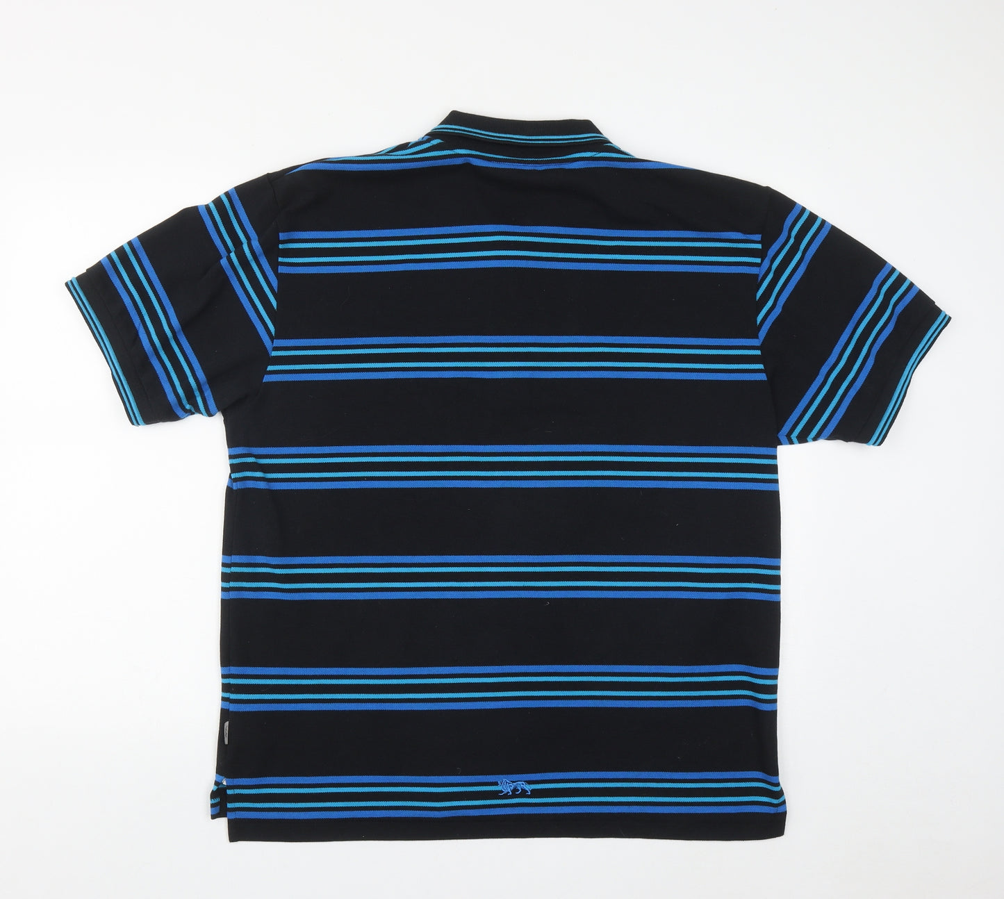 Lonsdale Mens Multicoloured Striped Polyester  Polo Size L Collared Button