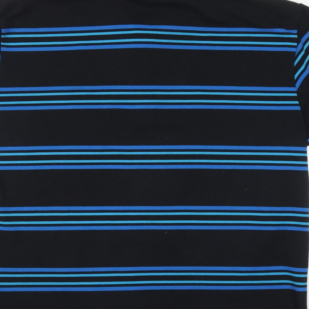 Lonsdale Mens Multicoloured Striped Polyester  Polo Size L Collared Button