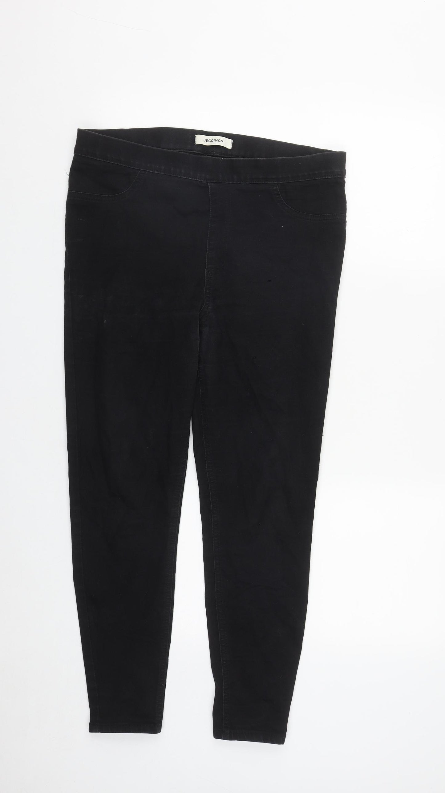 Marks and Spencer Womens Black  Cotton Jegging Jeans Size 14 L27 in Regular