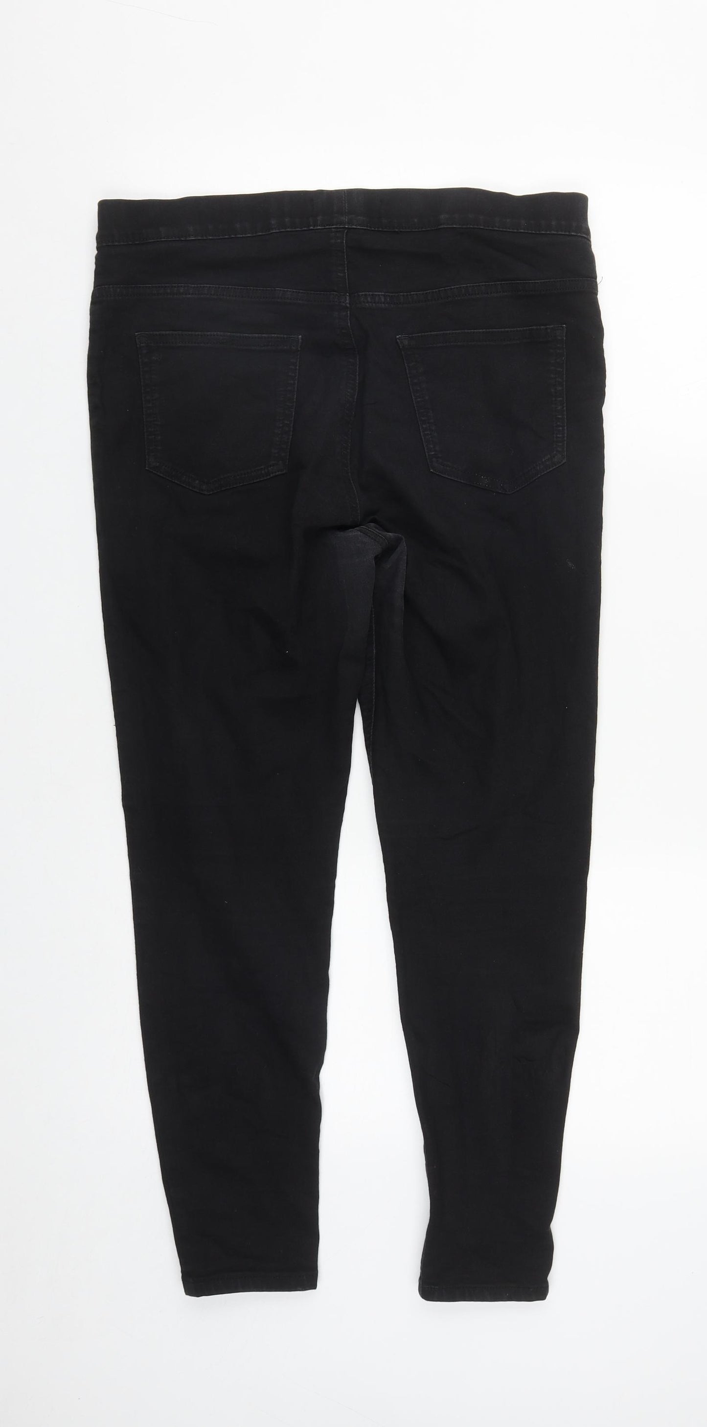 Marks and Spencer Womens Black  Cotton Jegging Jeans Size 14 L27 in Regular