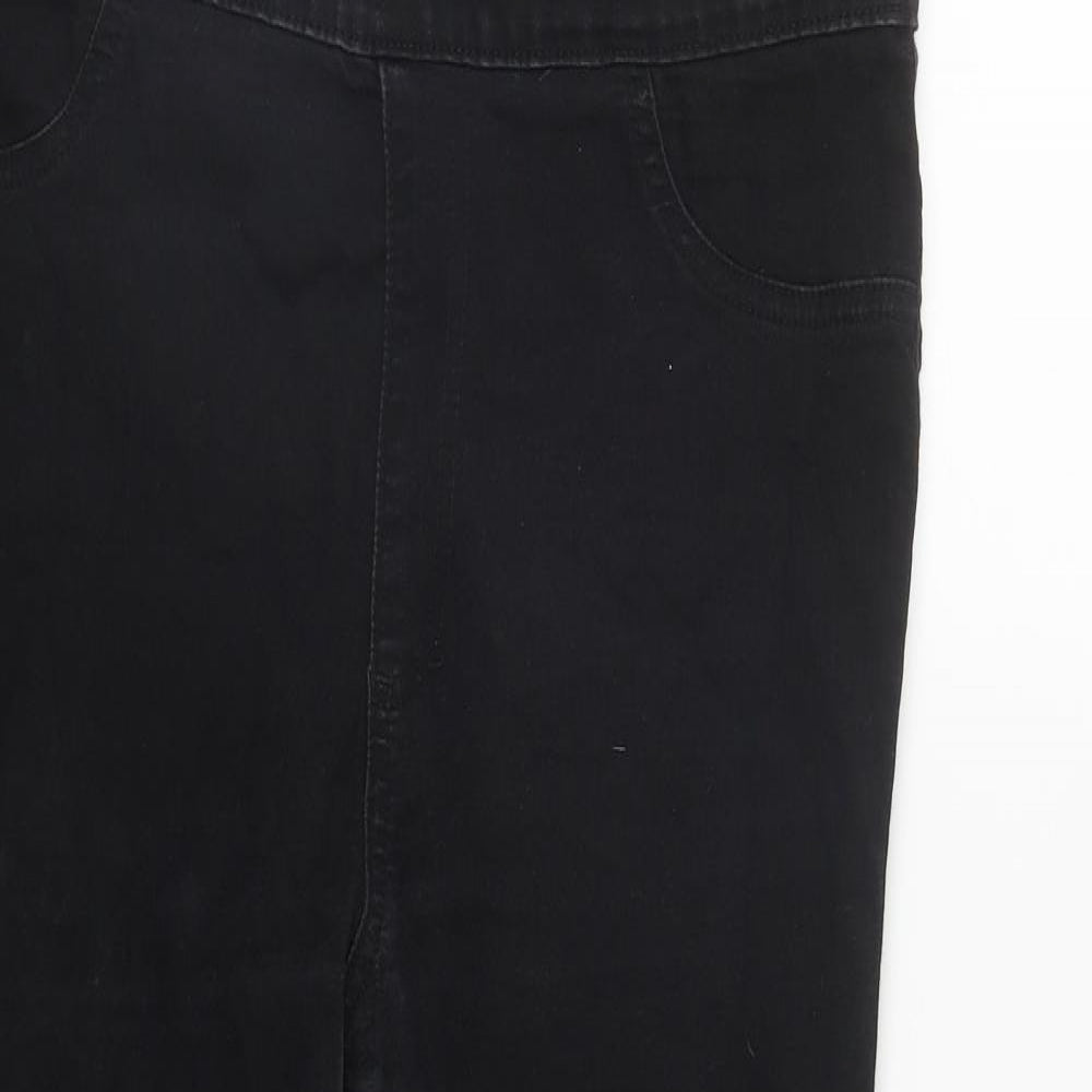 Marks and Spencer Womens Black  Cotton Jegging Jeans Size 14 L27 in Regular