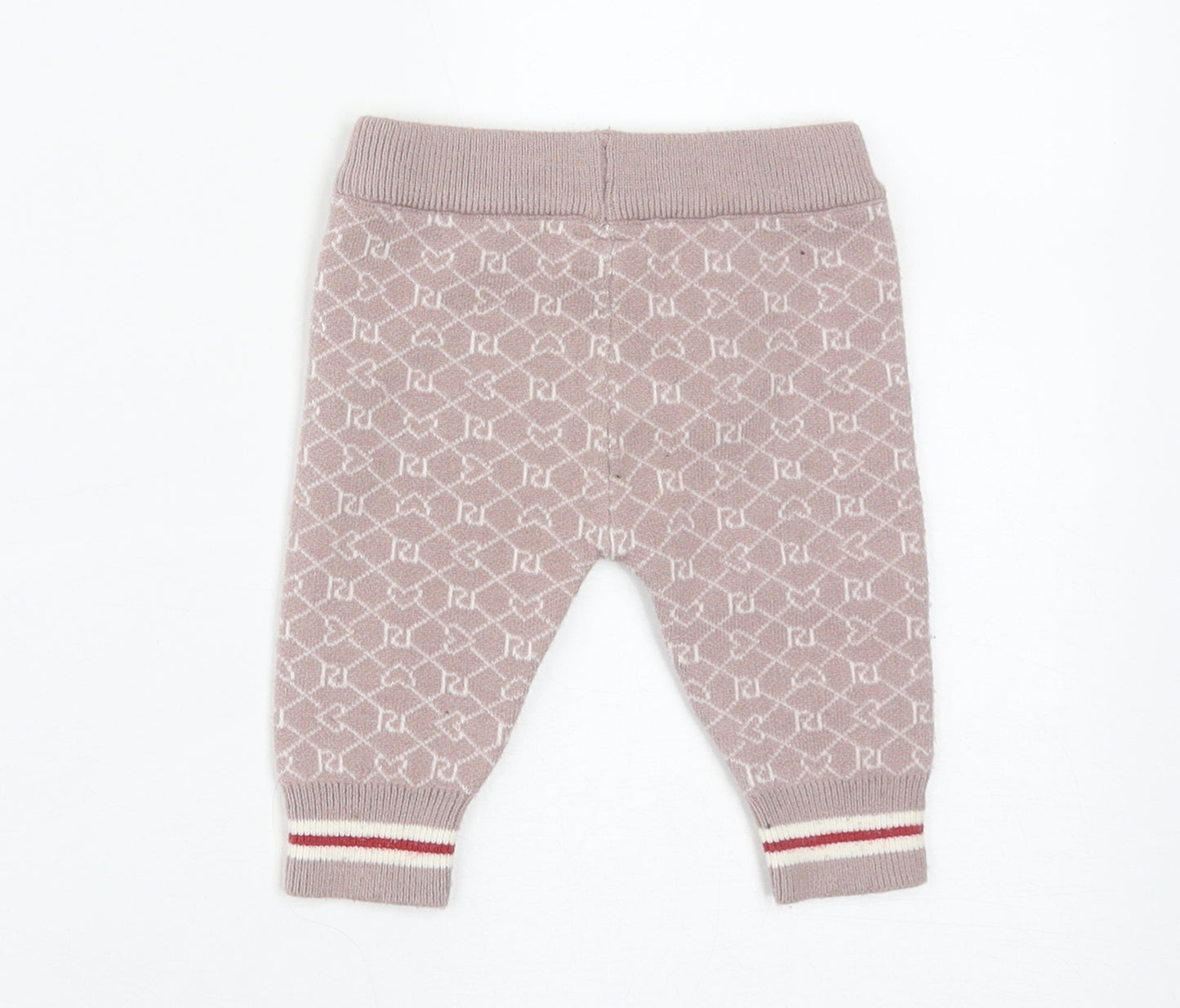 River Island Baby Brown Geometric Polyester Track Pants Trousers Size 0-3 Months