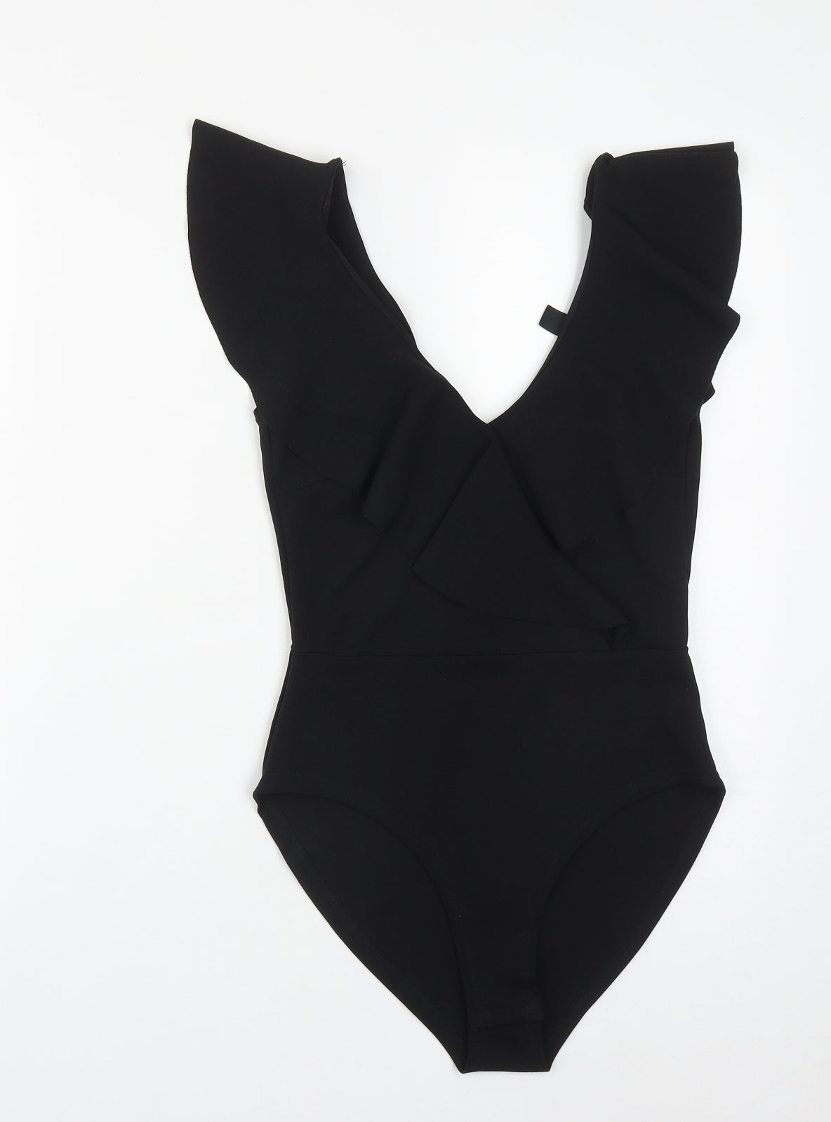 New Look Womens Black  Polyester Bodysuit One-Piece Size 8  Snap