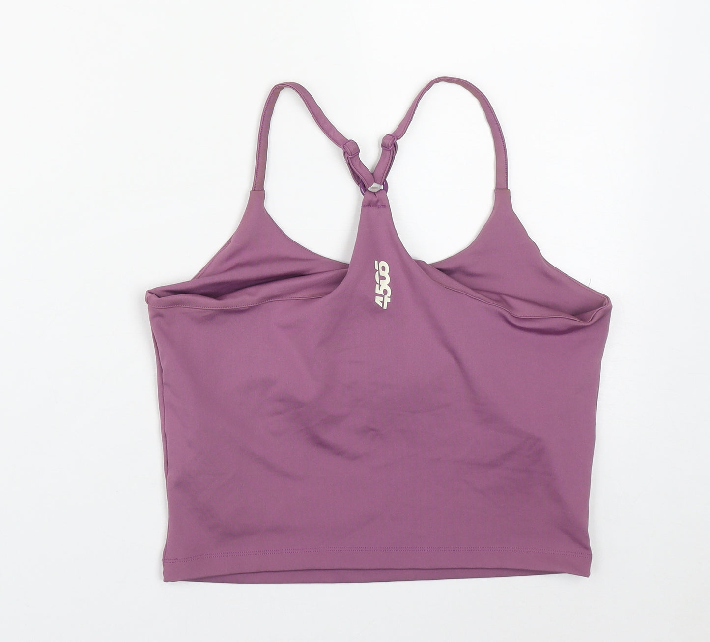 ASOS Womens Purple  Polyester Cropped Tank Size 14 Round Neck