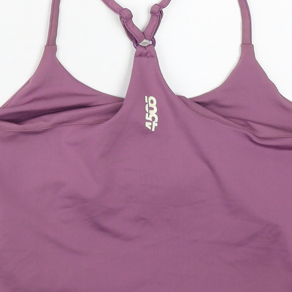 ASOS Womens Purple  Polyester Cropped Tank Size 14 Round Neck